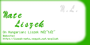 mate liszek business card